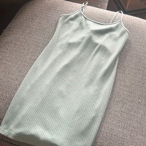 Green Tight Spaghetti Strap Dress